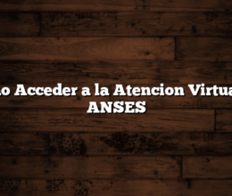 Como Acceder a la Atencion Virtual de ANSES