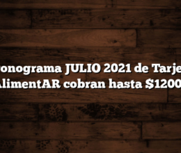 Cronograma JULIO 2021 de Tarjeta AlimentAR cobran hasta $12000