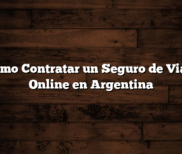 Cómo Contratar un Seguro de Viaje Online en Argentina