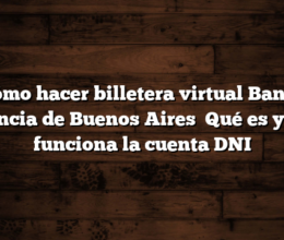 Cómo hacer billetera virtual Banco Provincia de Buenos Aires   Qué es y cómo funciona la cuenta DNI