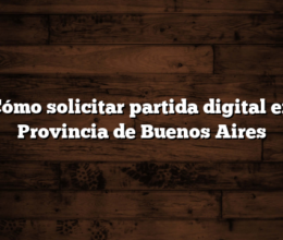 Cómo solicitar partida digital en Provincia de Buenos Aires