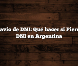 Extravio de DNI:  Qué hacer si Pierdo el DNI en Argentina
