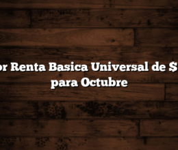 IFE por Renta Basica Universal de $17.000 para Octubre