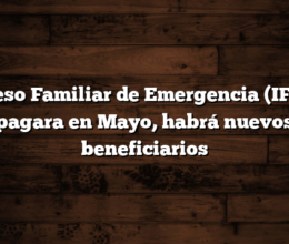 Ingreso Familiar de Emergencia (IFE) se pagara en Mayo, habrá nuevos beneficiarios