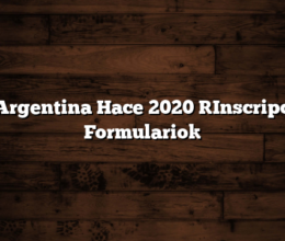 Plan Argentina Hace 2020 [Inscripción & Formulario]