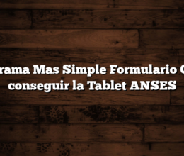 Programa Mas Simple Formulario  Como conseguir la Tablet ANSES