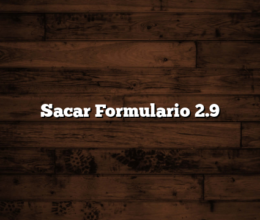 Sacar Formulario 2.9