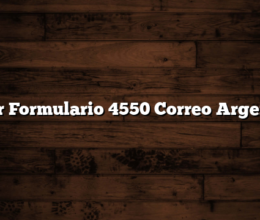 Sacar Formulario 4550 Correo Argentino