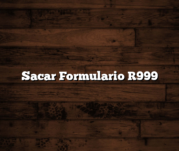 Sacar Formulario R999