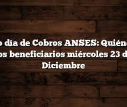 Último día de Cobros ANSES:  Quiénes son los beneficiarios miércoles 23 de Diciembre